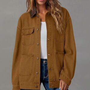 Dokotoo Women's Brown Barn Jacket, size 2XL